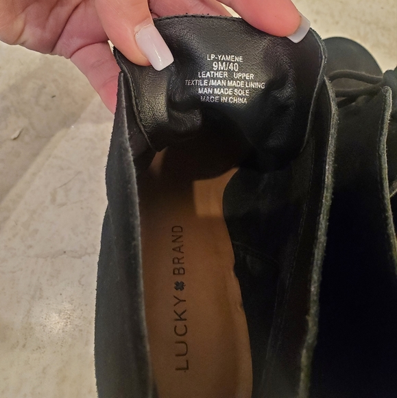 Lucky Brand Yamene Wedge Ankle Boots, Women's Size 9M, Black - Picture 5 of 6